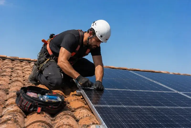 Maintenance et monitoring de panneaux solaires à la Barben